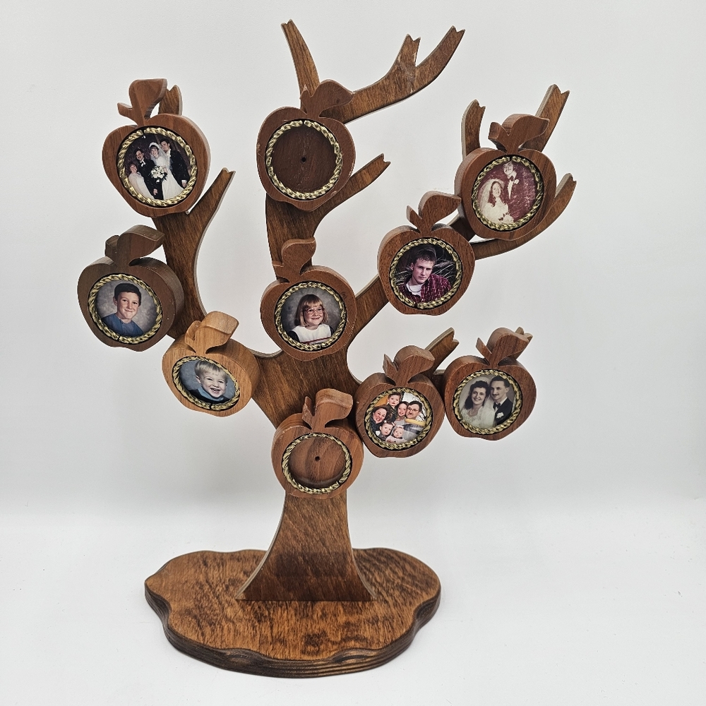 Handmade Family Tree With Ten Spots.